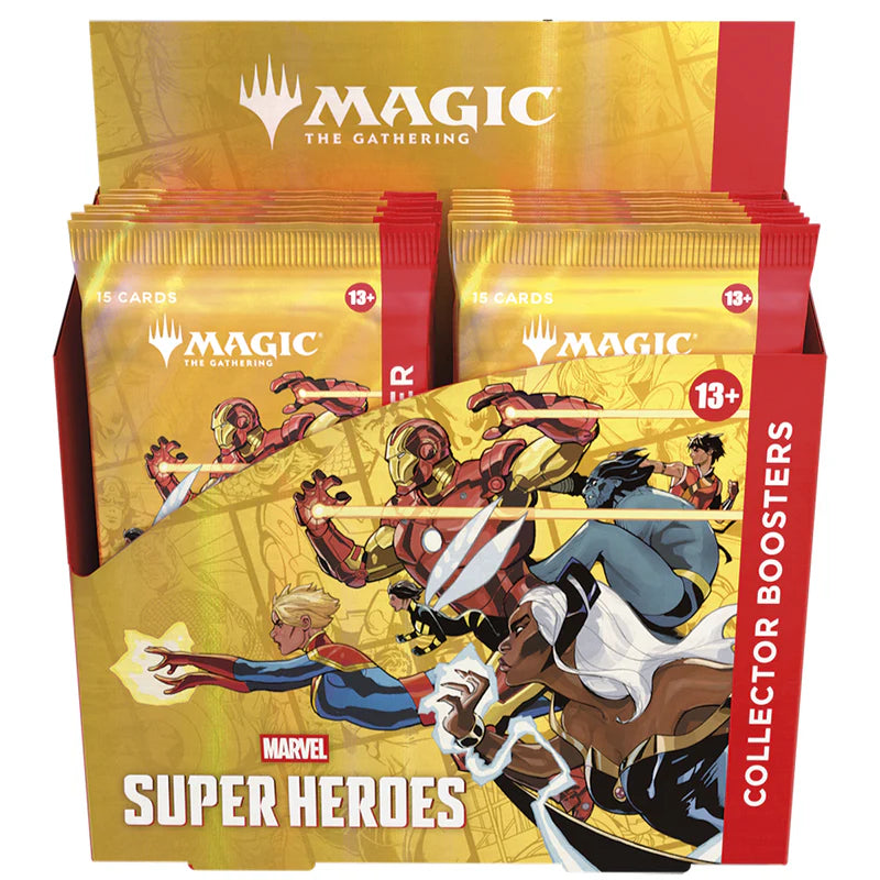 Magic The Gathering Marvel Super Heroes Collector Booster Box English with 12 premium booster packs